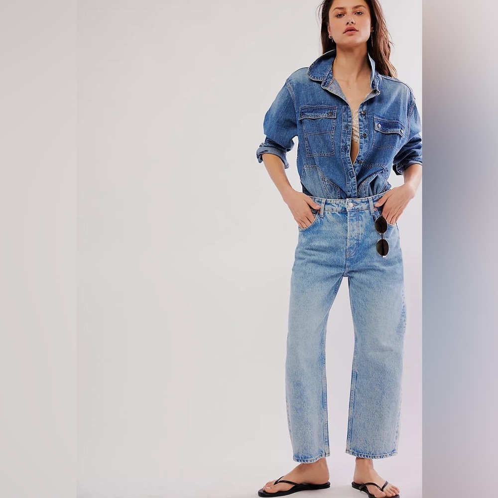 We The Free Deep Trance Dropped Boyfriend Cropped Jean